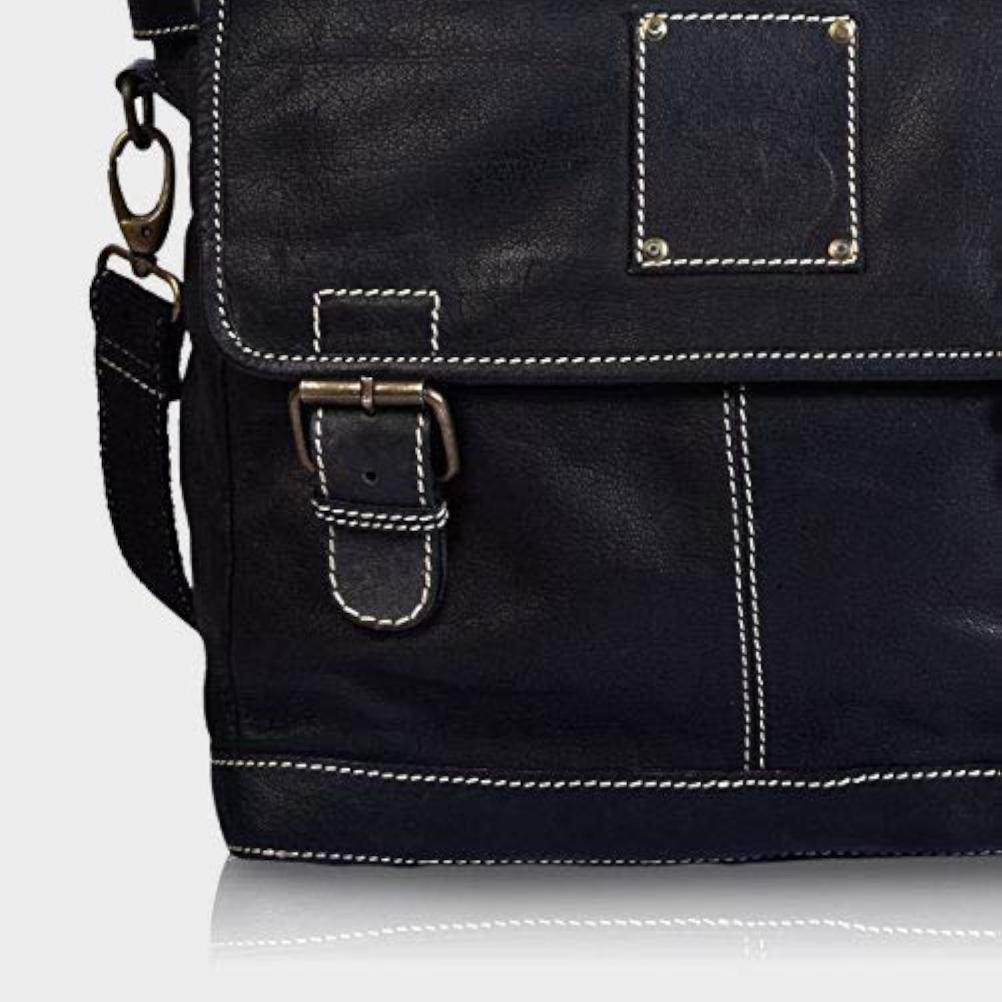 PEAGUS Genuine Leather Messenger Bag, Classic Style